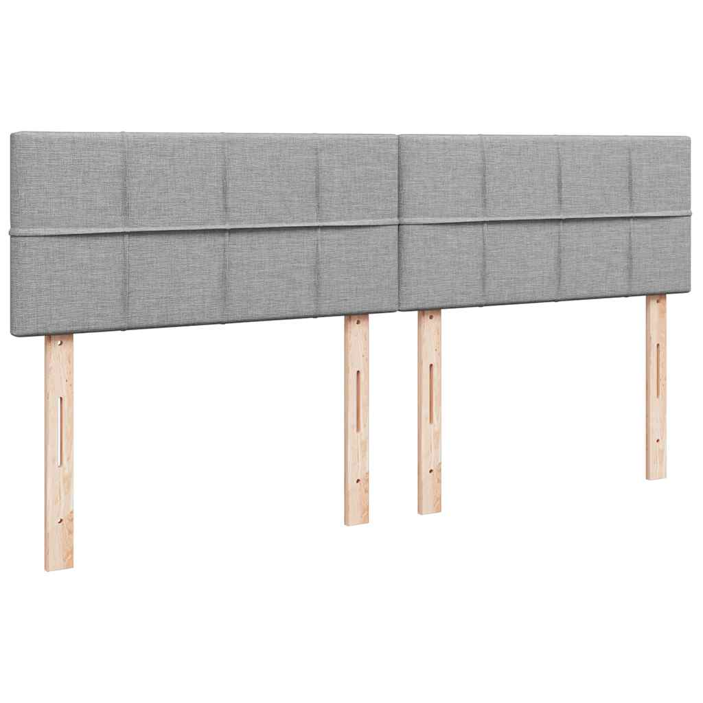 Osmanský Postel S Matrací Textil Světle Šedá