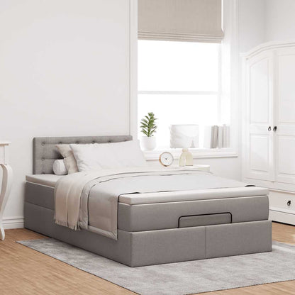 Osmanský Rám Postele S Matrací 120X200Cm Textil Taupe