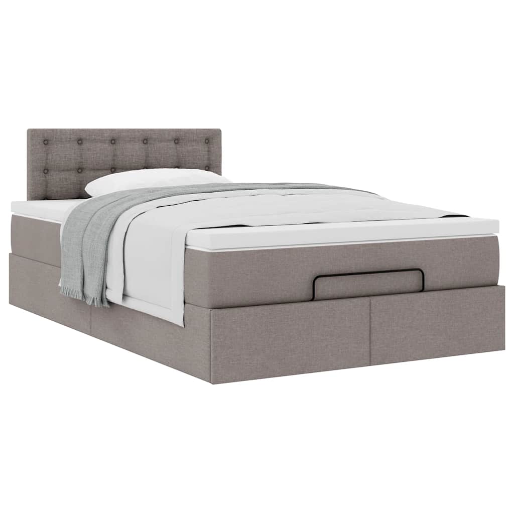Osmanský Rám Postele S Matrací 120X200Cm Textil Taupe