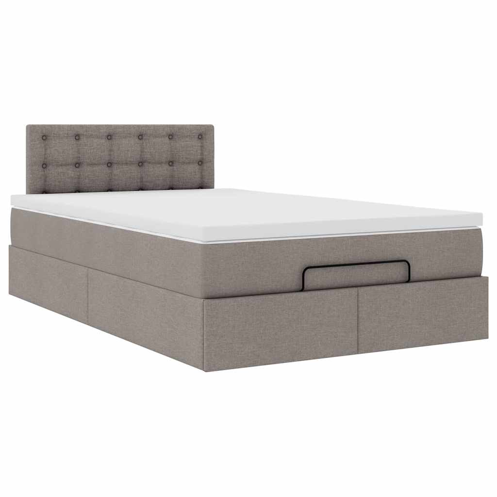Osmanský Rám Postele S Matrací 120X200Cm Textil Taupe