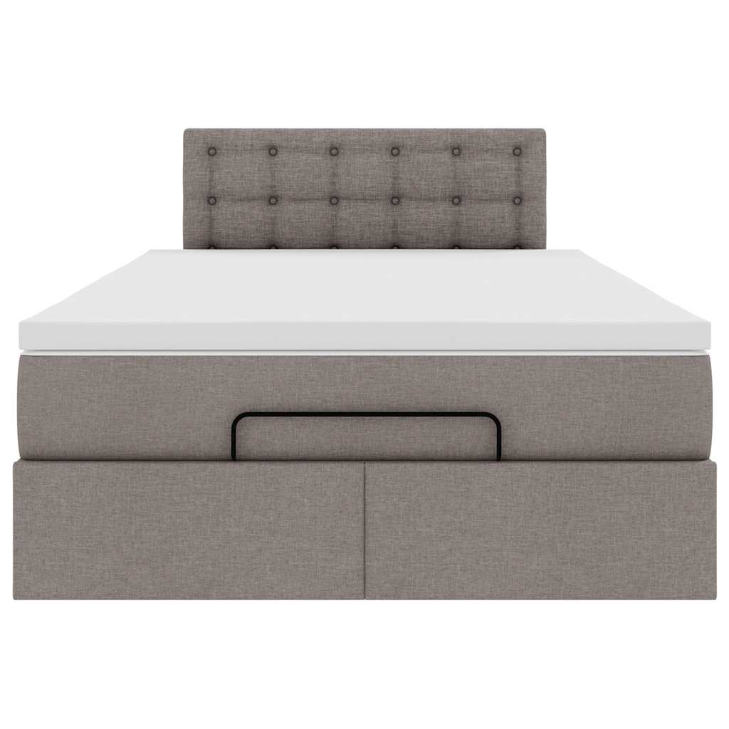 Osmanský Rám Postele S Matrací 120X200Cm Textil Taupe