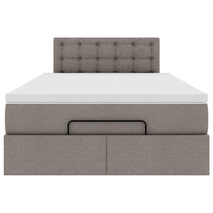 Osmanský Rám Postele S Matrací 120X200Cm Textil Taupe
