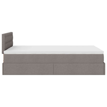 Osmanský Rám Postele S Matrací 120X200Cm Textil Taupe