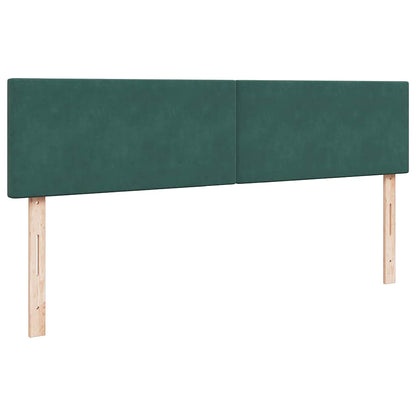 Osmanský Rám Postele S Matrací Tmavě Zelená 200X200 Cm Samet
