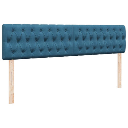 Osmanský Rám Postele S Matrací Tmavě Modrá 200X200 Cm Samet