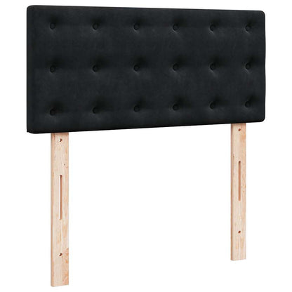 Osmanský Rám Postele S Matrací Černá 90X200Cm Samet Černá