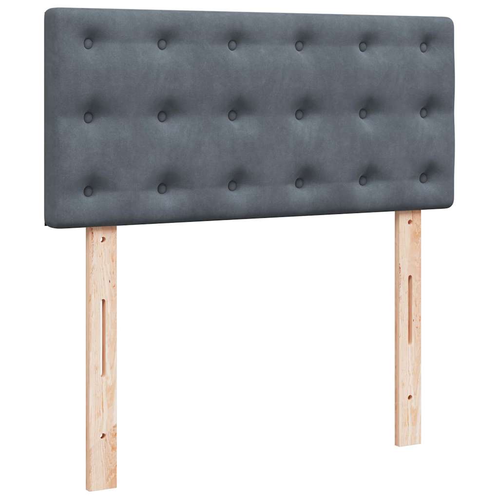 Osmanský Rám Postele S Matrací 100X200Cm Samet Tmavě Šedá