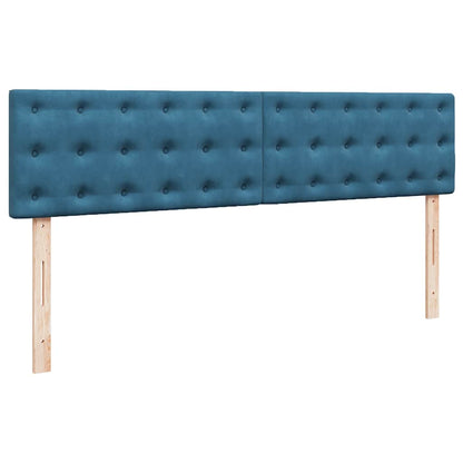 Osmanský Rám Postele S Matrací Tmavě Modrá 200X200 Cm Samet