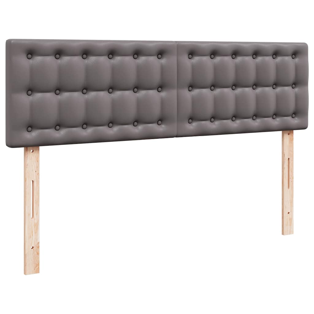 Osmanský Rám Postele S Matrací Šedá 160X200Cm Umělá Kůže