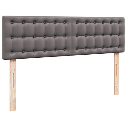 Osmanský Rám Postele S Matrací Šedá 160X200Cm Umělá Kůže