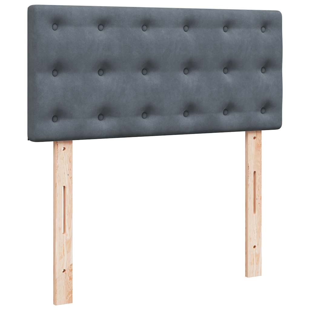 Osmanský Rám Postele S Matrací Tmavě Šedý 200X200Cm Samet