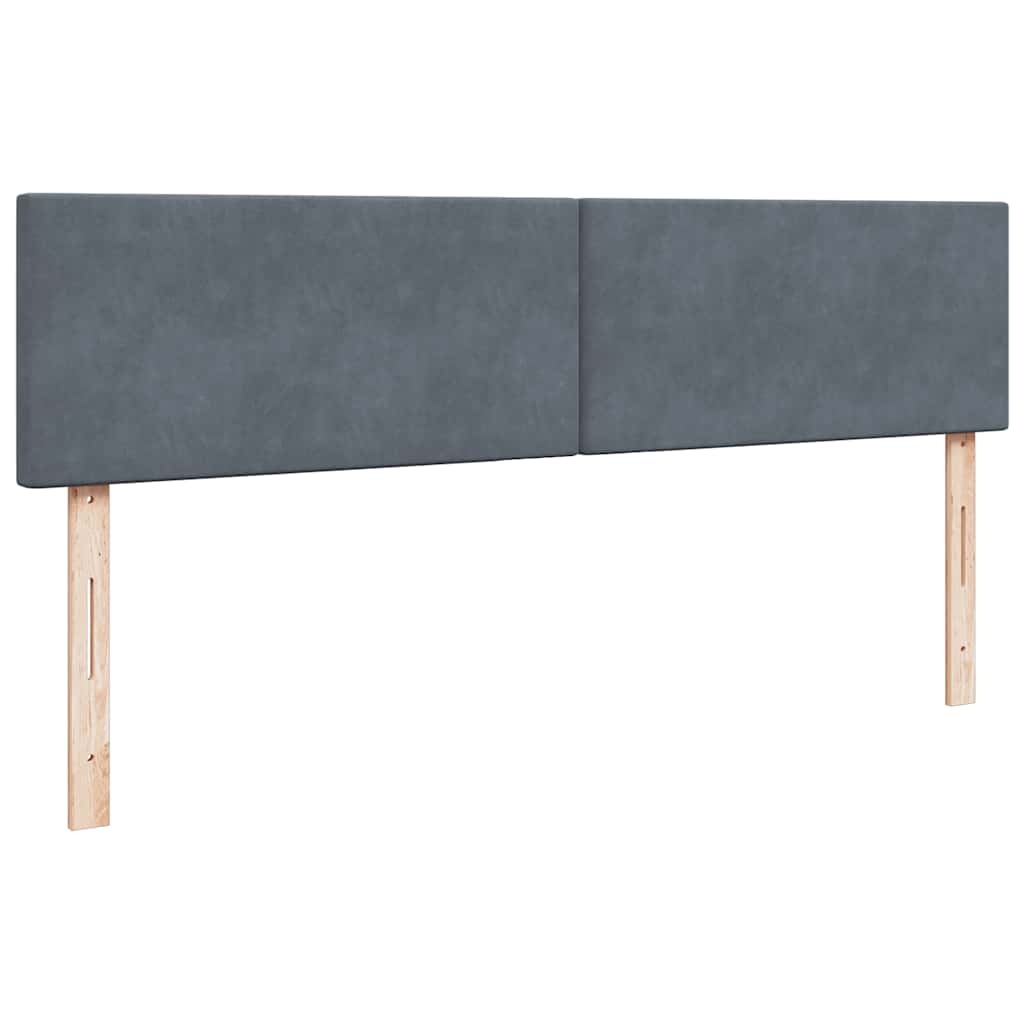 Osmanský Rám Postele S Matrací Tmavě Šedá 160X200Cm Samet