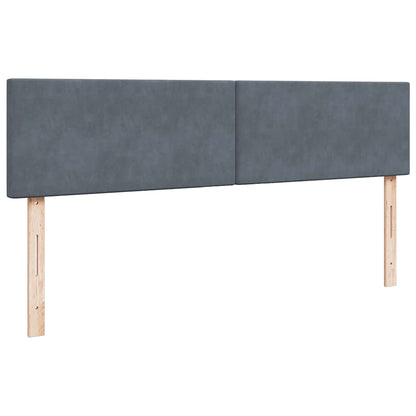Osmanský Rám Postele S Matrací Tmavě Šedá 160X200Cm Samet