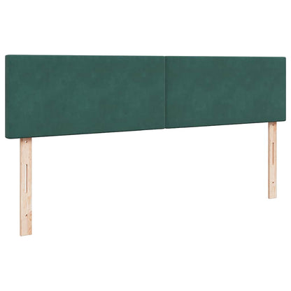 Osmanský Rám Postele S Matrací Tmavě Zelená 200X200Cm Samet