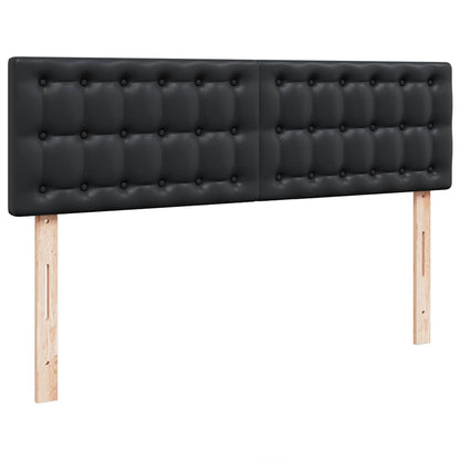 Osmanský Postel S Matracemi&Led Černá 160X200Cm Umělá Kůže