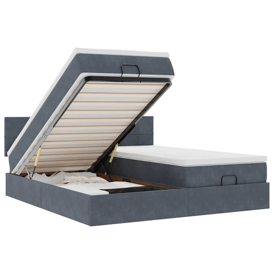 Osmanský Rám Postele S Matracíes 160X200Cm Samet