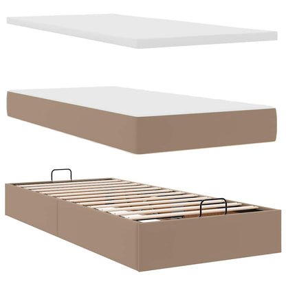 Osmanský Postel S Matrací Cappuccino 80X200Cm Umělá Kůže