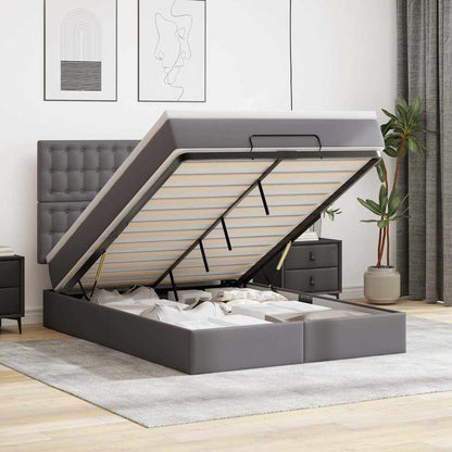 Osmanský Postel S Matrací Cappuccino 80X200Cm Umělá Kůže