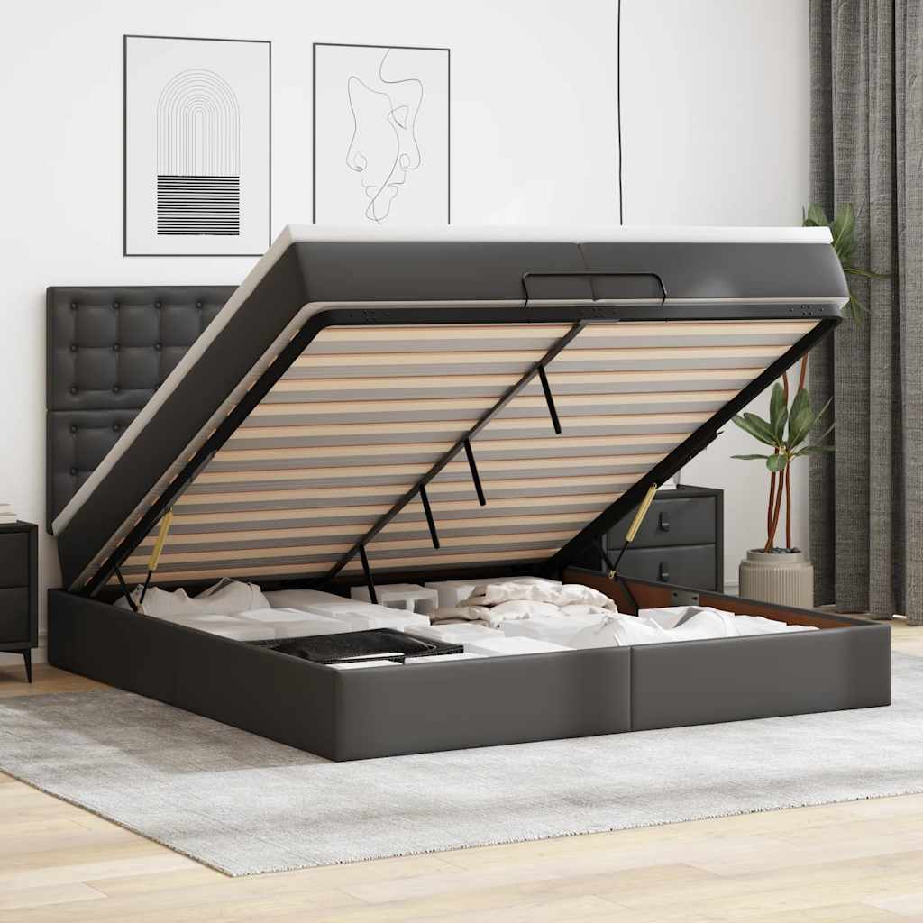 Osmanský Postel S Matrací Cappuccino 80X200Cm Umělá Kůže