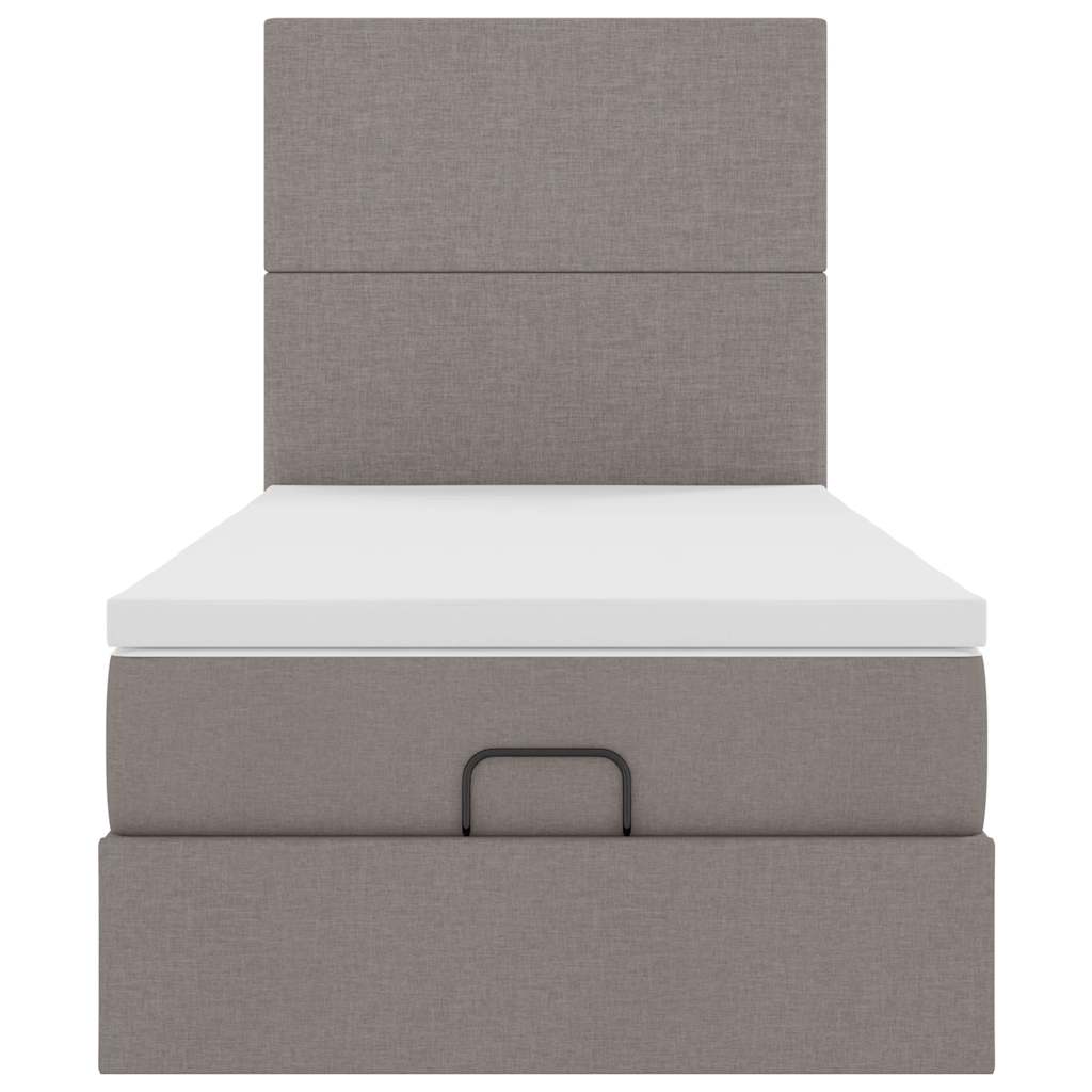 Osmanský Rám Postele S Matrací 90X190Cm Textil Taupe
