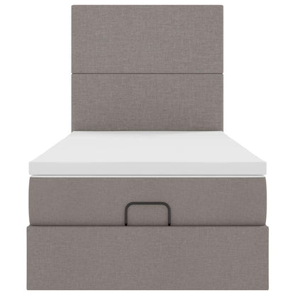 Osmanský Rám Postele S Matrací 90X190Cm Textil Taupe