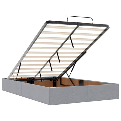 Osmanský Rám Postele S Matrací Textil Světle Šedá