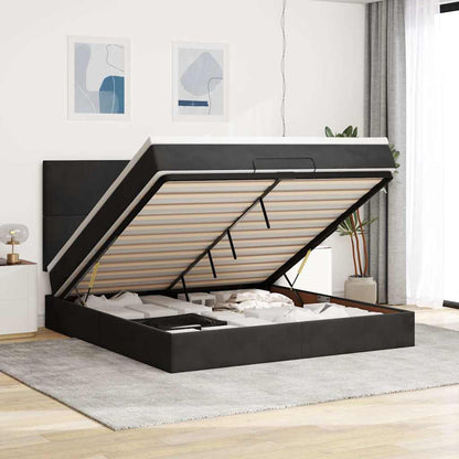 Osmanský Rám Postele S Matracemi 100X200Cm Samet Tmavě Šedá