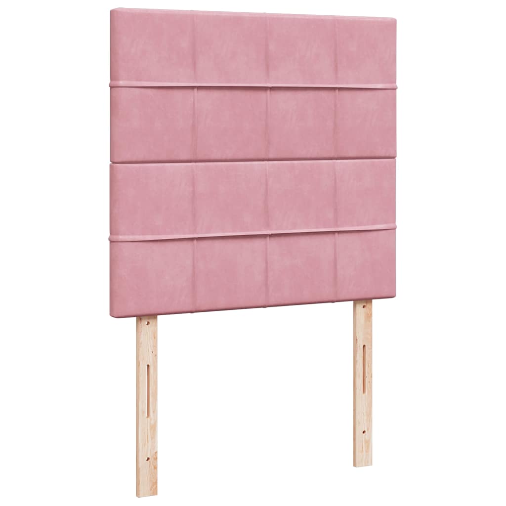 Osmanský Rám Postele S Matracemi 80X200Cm Samet Růžová