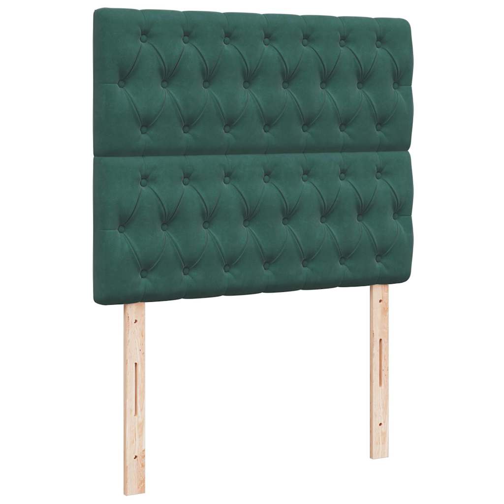 Osmanský Rám Postele S Matracemi Tmavě Zelená 120X200Cm Samet