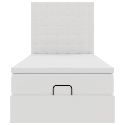 Osmanský Rám Postele S Matrací Bílý Umělá Kůže