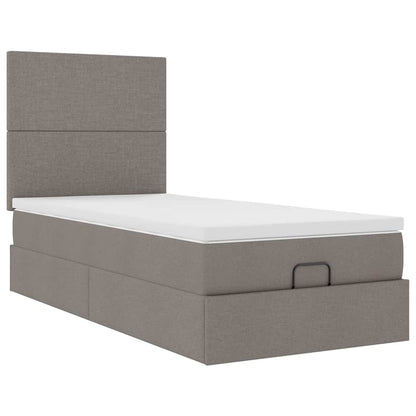 Osmanský Rám Postele S Matrací 90X190Cm Textil Taupe