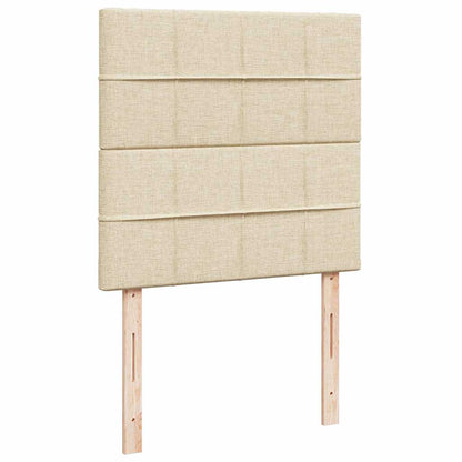 Osmanský Rám Postele S Matrací Krémově 100X200Cm Textil Krémová