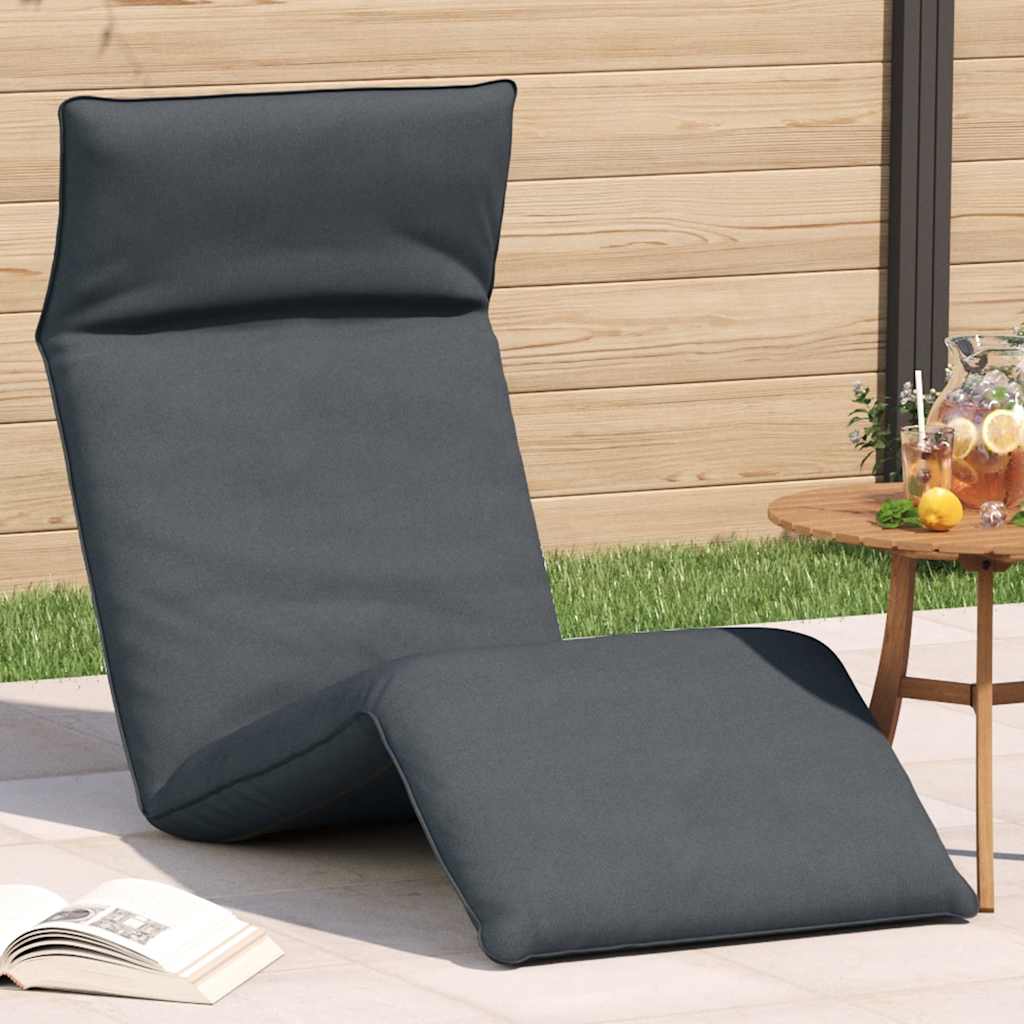 Skládací Lehátko Černé 175X54X8,5 Cm Oxford Fabric
