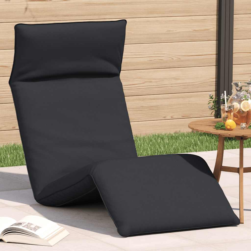 Skládací Lehátko Černé 175X54X8,5 Cm Oxford Fabric