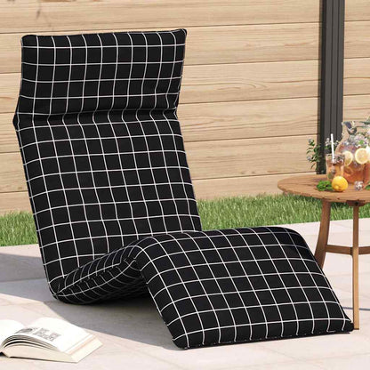 Skládací Lehátko Černé 175X54X8,5 Cm Oxford Fabric