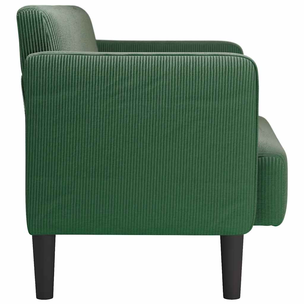 Loveseat Sofa Džungle Zelená 109 Cm Manšestrová Tkanina
