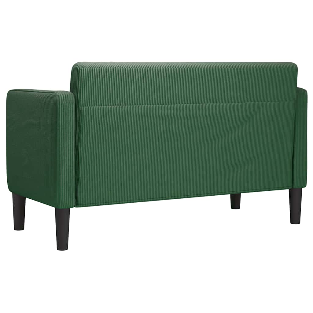 Loveseat Sofa Džungle Zelená 109 Cm Manšestrová Tkanina