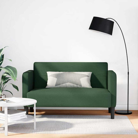 Loveseat Sofa Džungle Zelená 109 Cm Manšestrová Tkanina