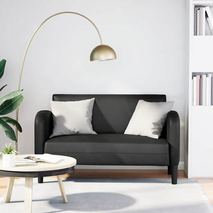 Loveseat Sofa Šedá 110 Cm Umělá Kůže