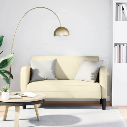 Loveseat Sofa Šedá 110 Cm Umělá Kůže
