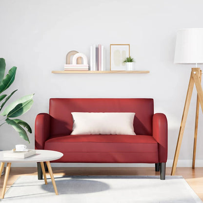 Loveseat Sofa Šedá 110 Cm Umělá Kůže