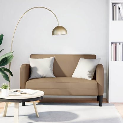 Loveseat Sofa Šedá 110 Cm Umělá Kůže