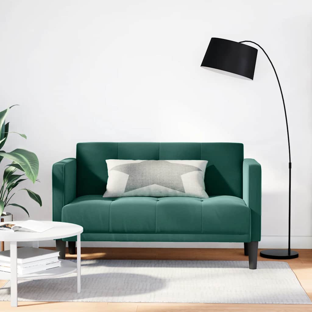 Loveseat Sofa Černá 111 Cm Samet