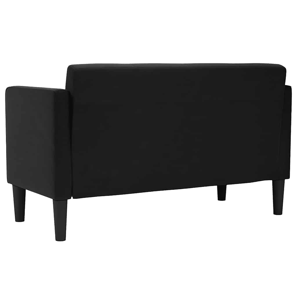 Loveseat Sofa Černá 111 Cm Samet