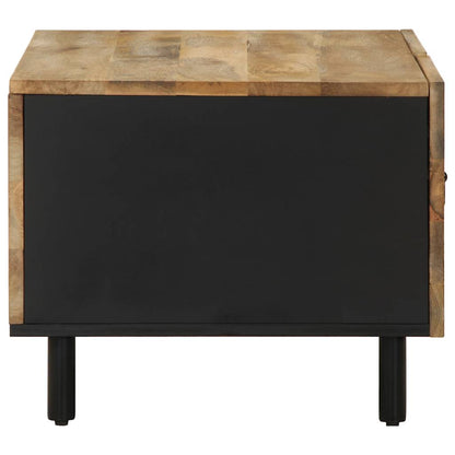 Konferenční Stolek Černý 80X50X40 Cm Masivní Hrubý Mangovník Červená