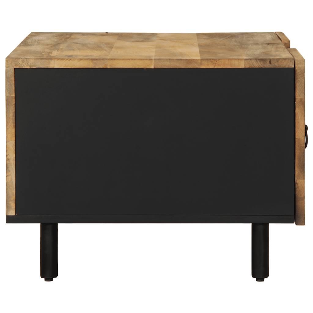 Konferenční Stolek Černý 100X54X40 Cm Masivní Hrubý Mangovník