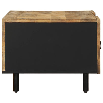 Konferenční Stolek Černý 100X54X40 Cm Masivní Hrubý Mangovník