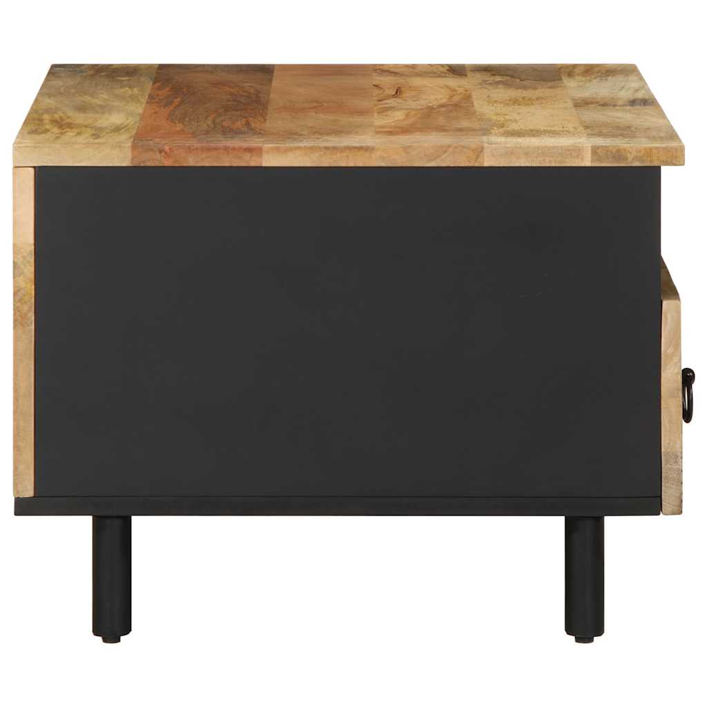 Konferenční Stolek Černý 80X54X40 Cm Masivní Hrubý Mangovník