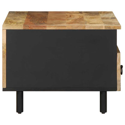 Konferenční Stolek Černý 80X54X40 Cm Masivní Hrubý Mangovník