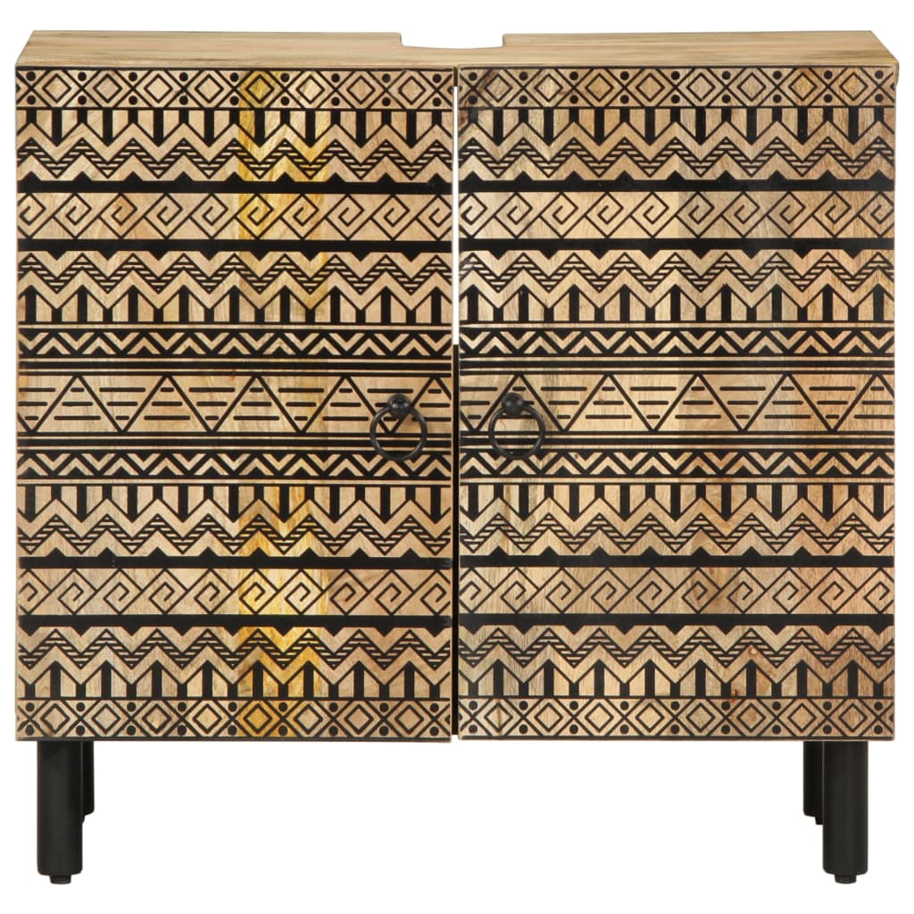 Koupelnová Skříňka Pod Umyvadlo Černá 62 X 33 X 58 Cm Mangovník